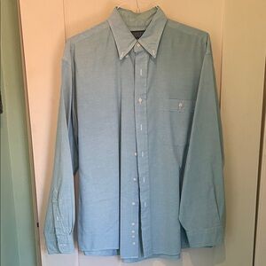 Lands' End Men's Light Blue Dress Shirt